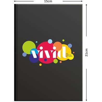 Anupam Vivid Journal, Rainbow Colored Notebook With Dot Grid Pages, 256 Pages, 80Gsm Multi Colored Paper, One Side Binding Notebook For Journaling, Office & School Supplies (Vivid)