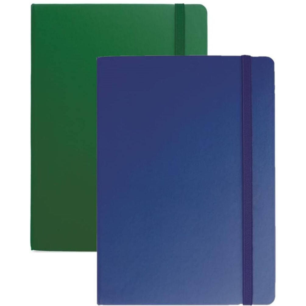 Anupam Fluct A7 | 160 Pages | 80Gsm | Matte Finish Pvc Cover Notebook | Ph Neutral And Acid Free Paper | Matching Elastic Closure | Ruled Sheets Good For Jouraling(Pack Of 2 Multicolour)