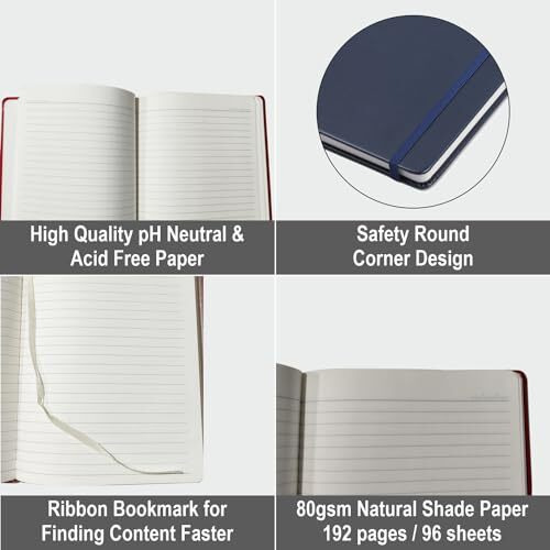 Anupam Fluct Premium Lined Journal Notebook 192 Pages 80Gsm A5 Ruled Notebook Matte Finish Pvc Cover Journal For Women Men, Daily Journal Notebook For Work, Note Taking (Black)