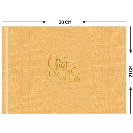 Visitors Register Book - Hard Bound - Cloth Cover With Hot Foil Design - Size 22X25Cm - Landscape Opening - 80 Gsm - 144 Pages For Business, Hotels, Guest Houses, Reception