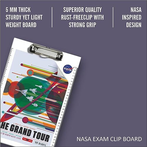 Anupam Nasa Exam Board | Recycled Wood Clipboard | Writing Pad Multi Color | A4 Size Clipboards For Nurses, Students, Office (Pack Of 2)