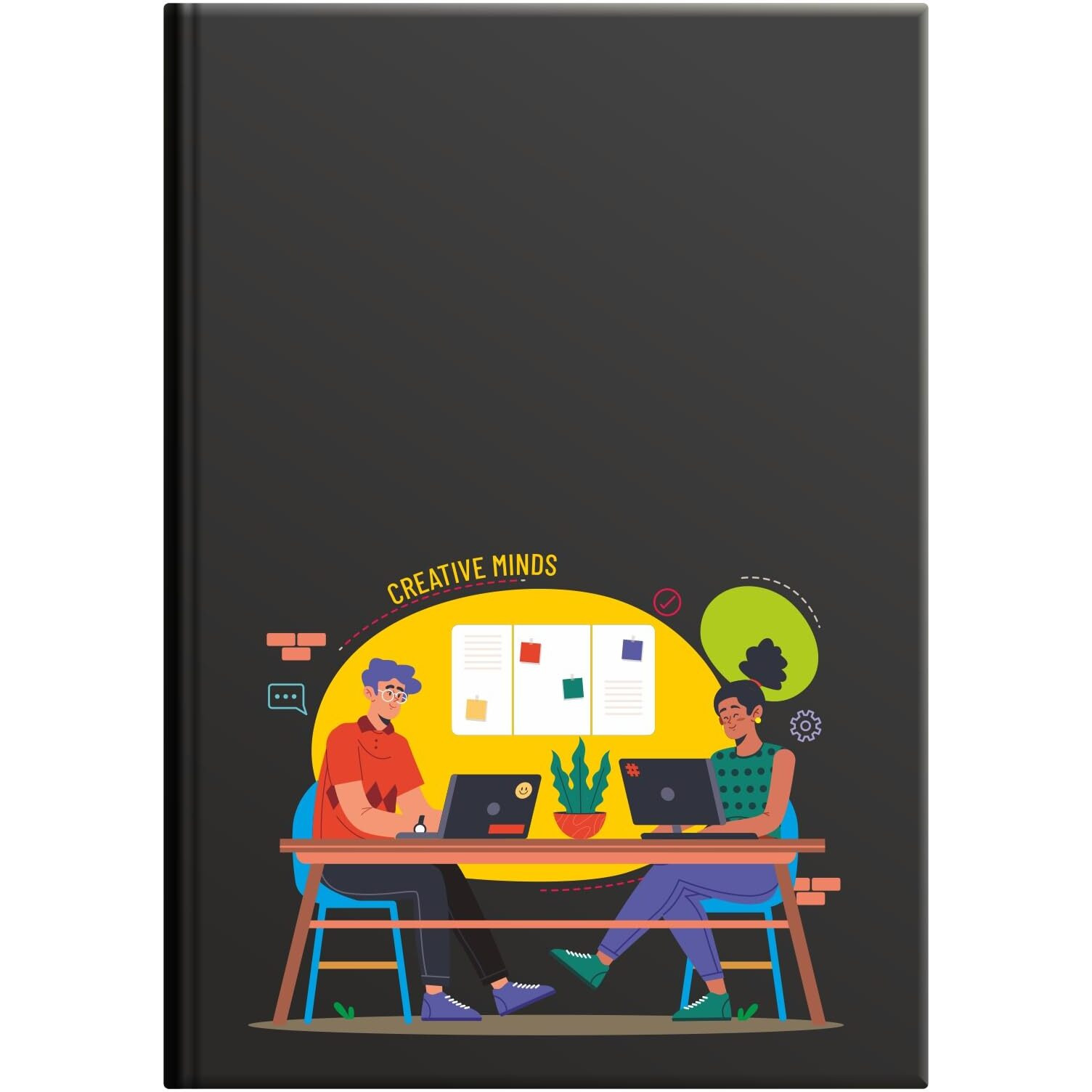 Anupam Vivid Journal, Rainbow Colored Notebook With Dot Grid Pages, 256 Pages, 80Gsm Multi Colored Paper, One Side Binding Notebook For Journaling, Office & School Supplies (Creative Mind)