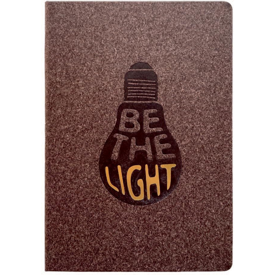 Anupam Natal A5 Ruled Journal Notebook 192 Pages 80Gsm Lined Notebook 100% Recycled Paper Cover With Gold Foiling Designer Titles Journal For Notes Taking & Writing In School And Office (Brown)