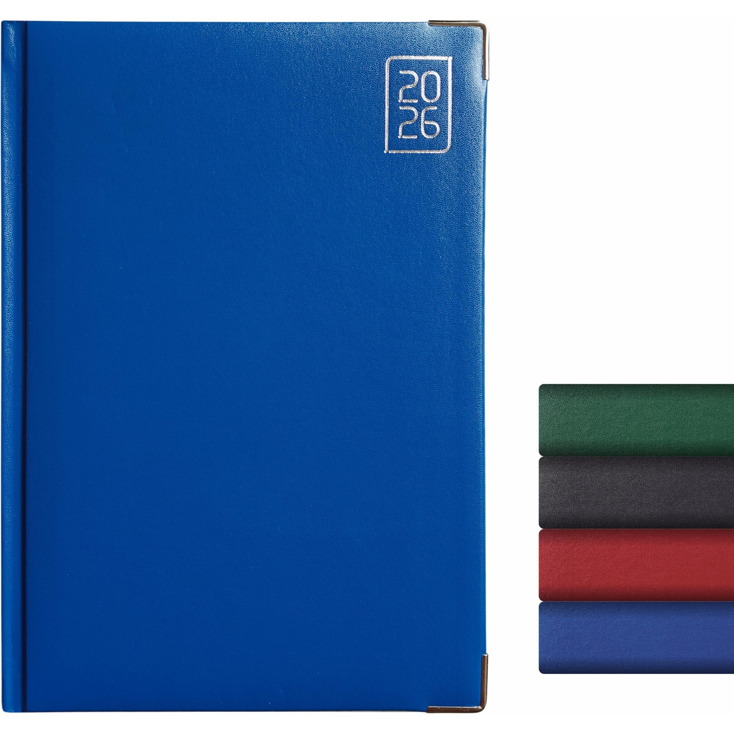 Anupam Fash 2026 Diary With Dates, 2026 Daily Planner Month Cut Index Full Page For Monday-Friday And Saturday-Sunday In One Page With Monthly Calendar, 80Gsm B5 365 Days Diary (Blue)