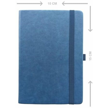 Anupam Primo A5 Ruled Journal Notebook 192 Pages 80Gsm Lined Notebook Raw Leather Pu Cover Journal For Unisex, Journal Notebook For Engineering, Notes Taking & Writing In School And Office (Black)