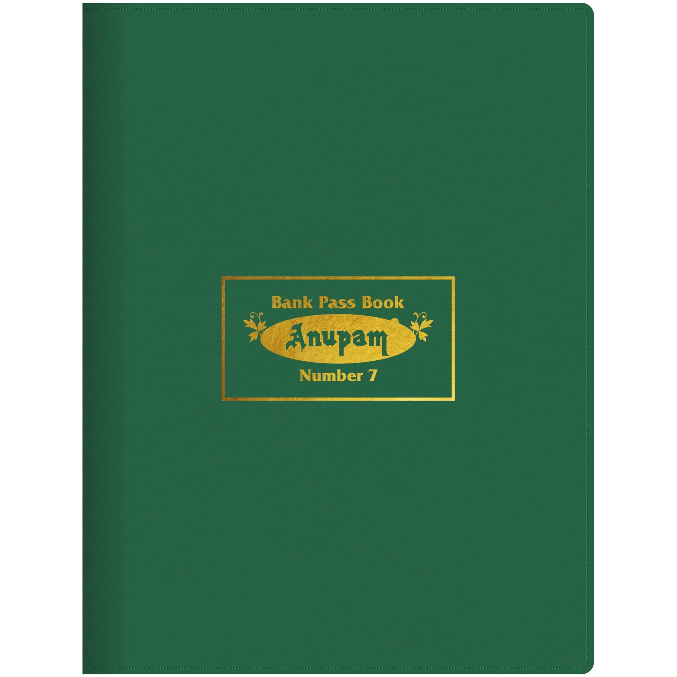 Anupam Bank Pass Book No. 7 (21Cm X 16Cm) Premium Robust Material Pvc Cover 80 Gsm Payment Record Book 192 Pages Book