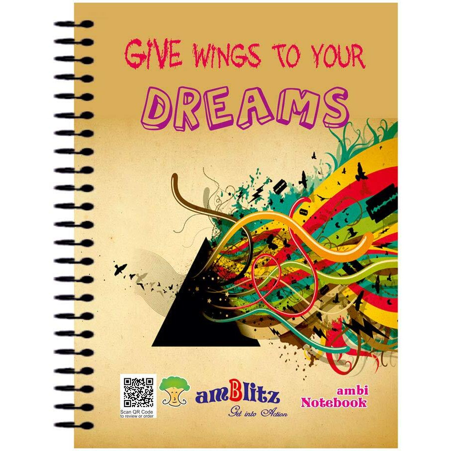 Amblitz A5 Spiral Notebook - Unruled- 200 Page - Pack Of 2