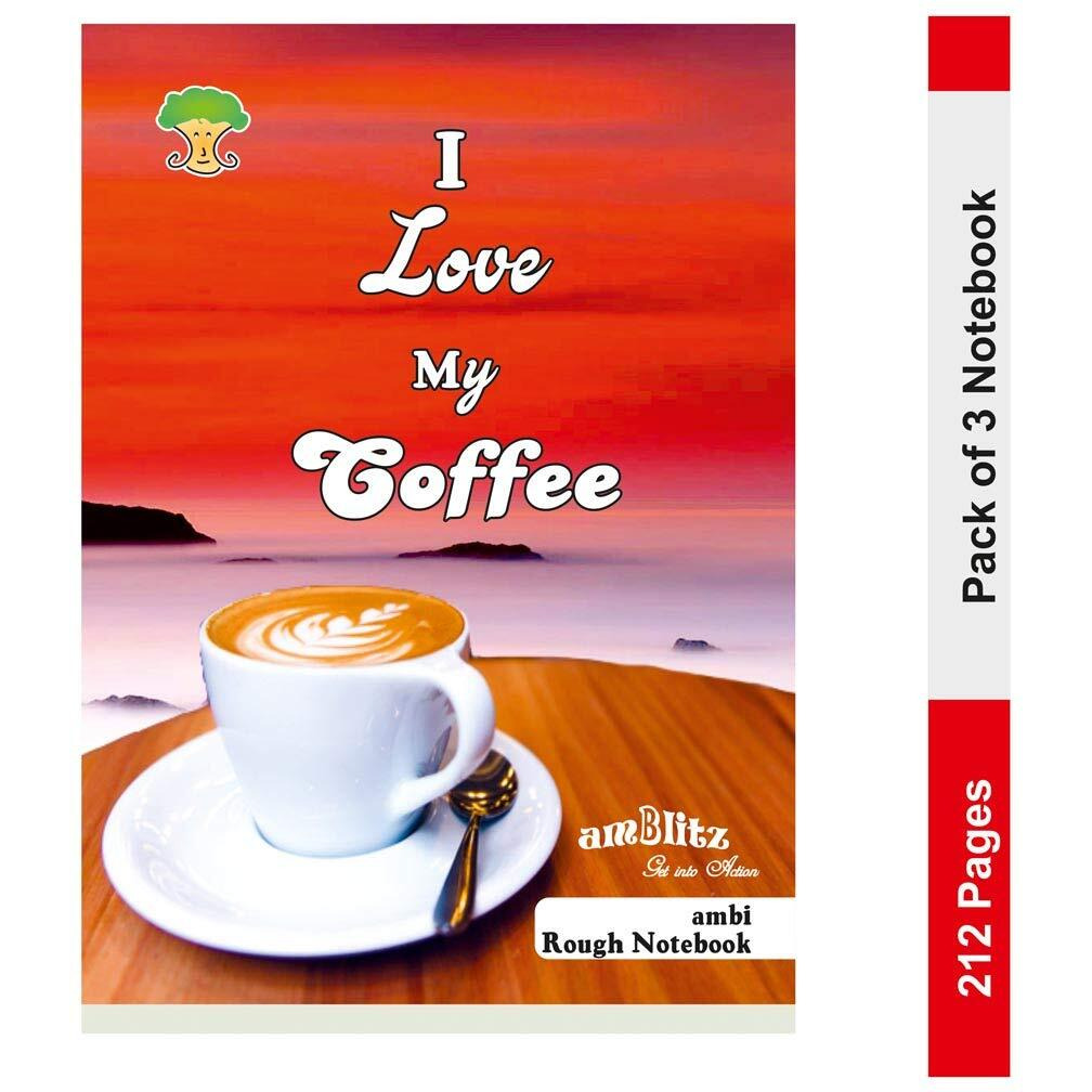 Amblitz Rough Notebook 212 Page Single Line - Pack Of 3