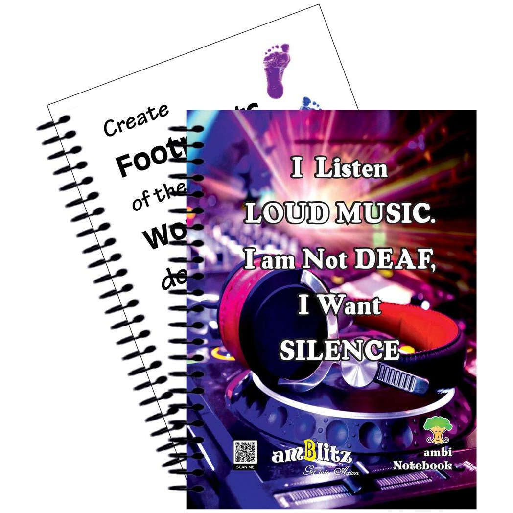 Amblitz 5 Subject Spiral Notebook - 200 Pages, Ruled (A5 Size, Pack Of 2, 0115)