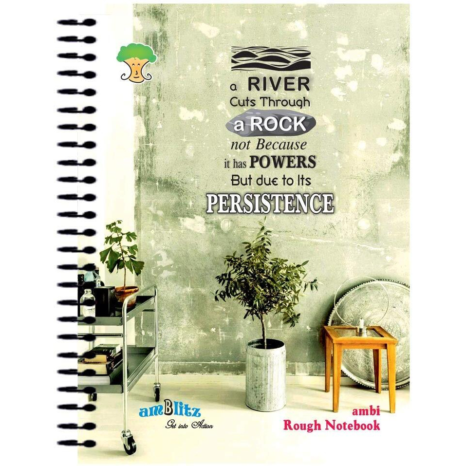 Amblitz Rough Spiral Notebook - 1000 Pages (Ruled, 205*290 Mm) Pack Of 2 Notebooks