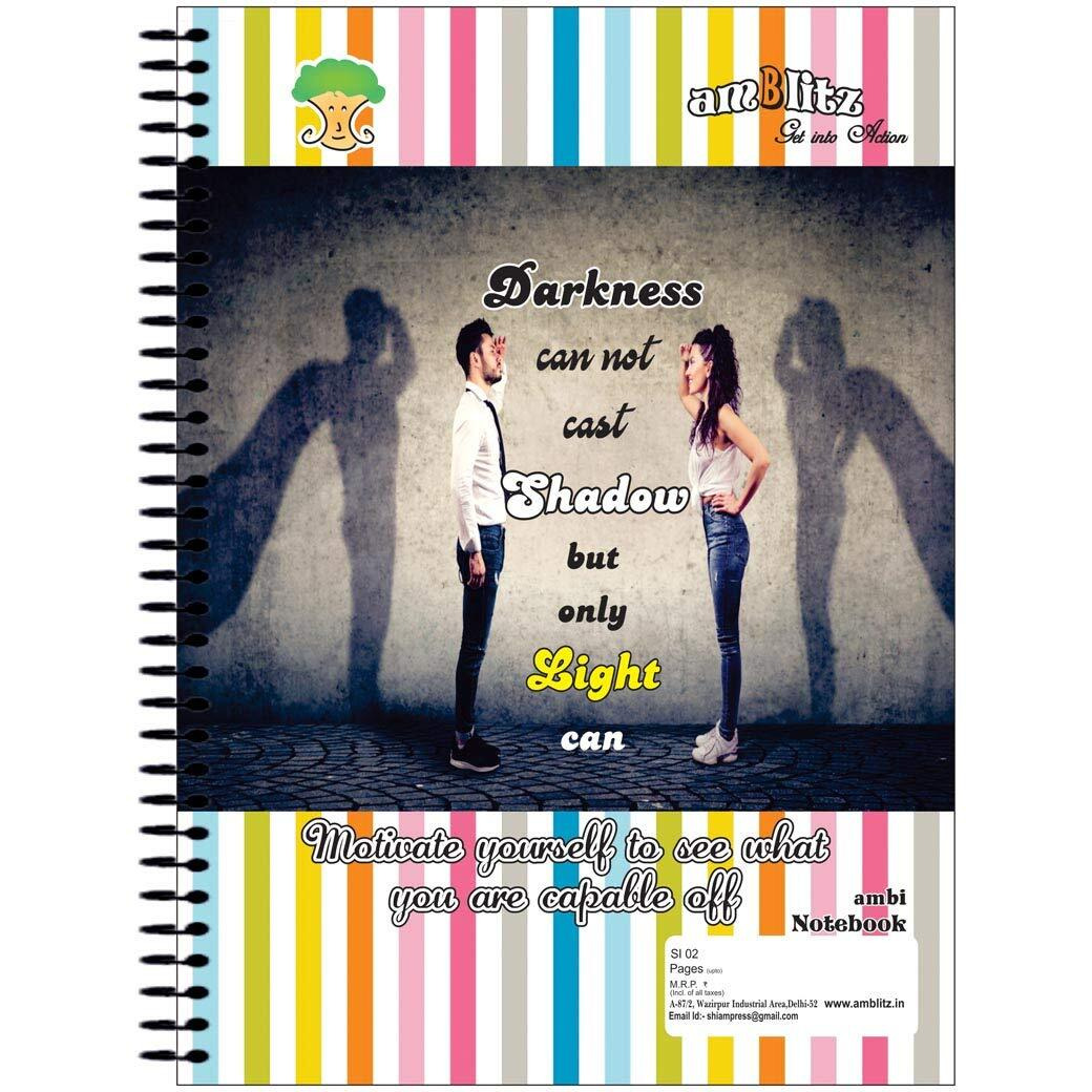 Amblitz 5 Subject Mega Spiral Notebook - Ruled -600 Pages, 70 Gsm, Size A4 Approx.