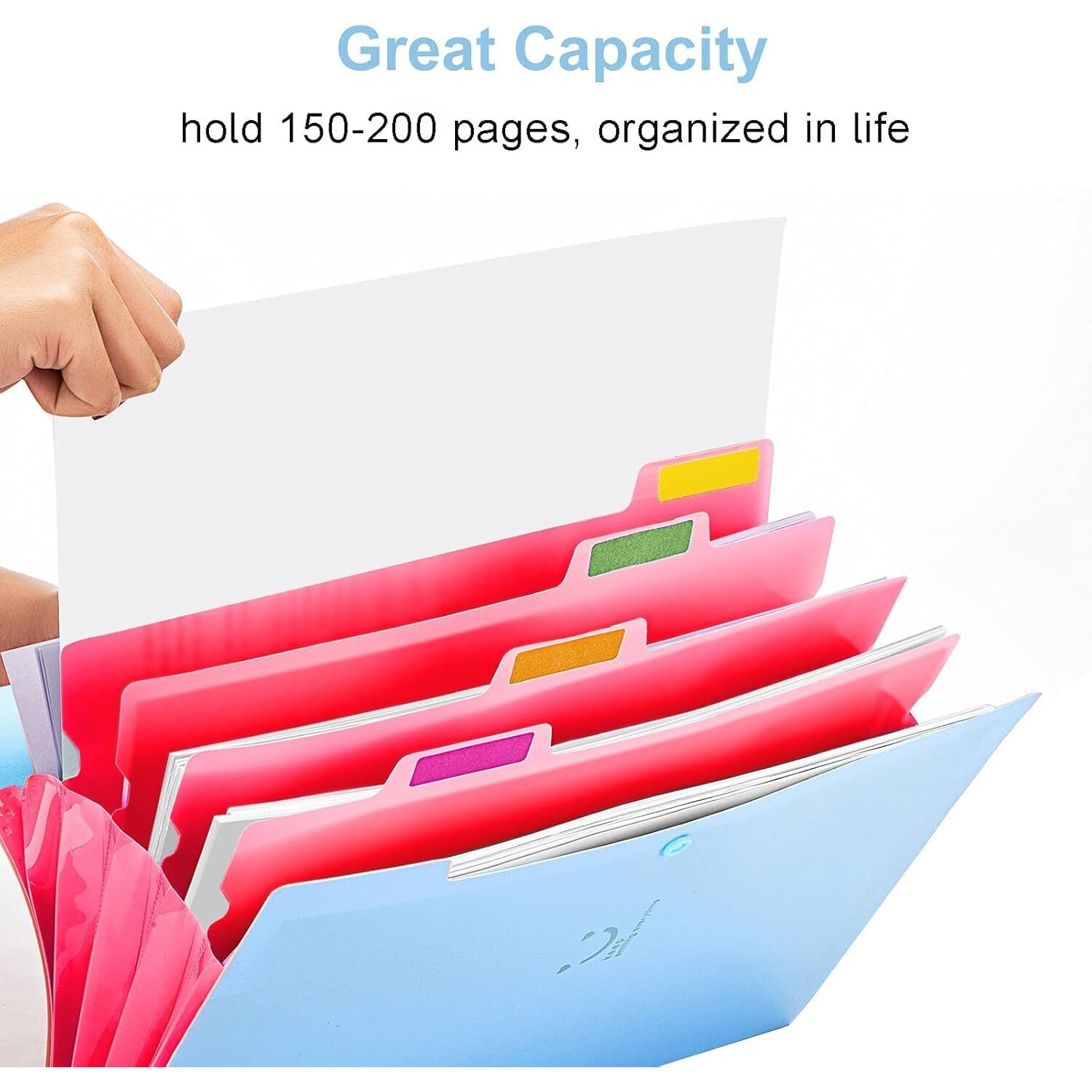 Corslet File Folders For Documents A4 Letter Size, Pack Of 4 Certificate File Organiser Document Organizer Bag Expanding File Folder Portable File Organizer For School Office Supplies Document Folder