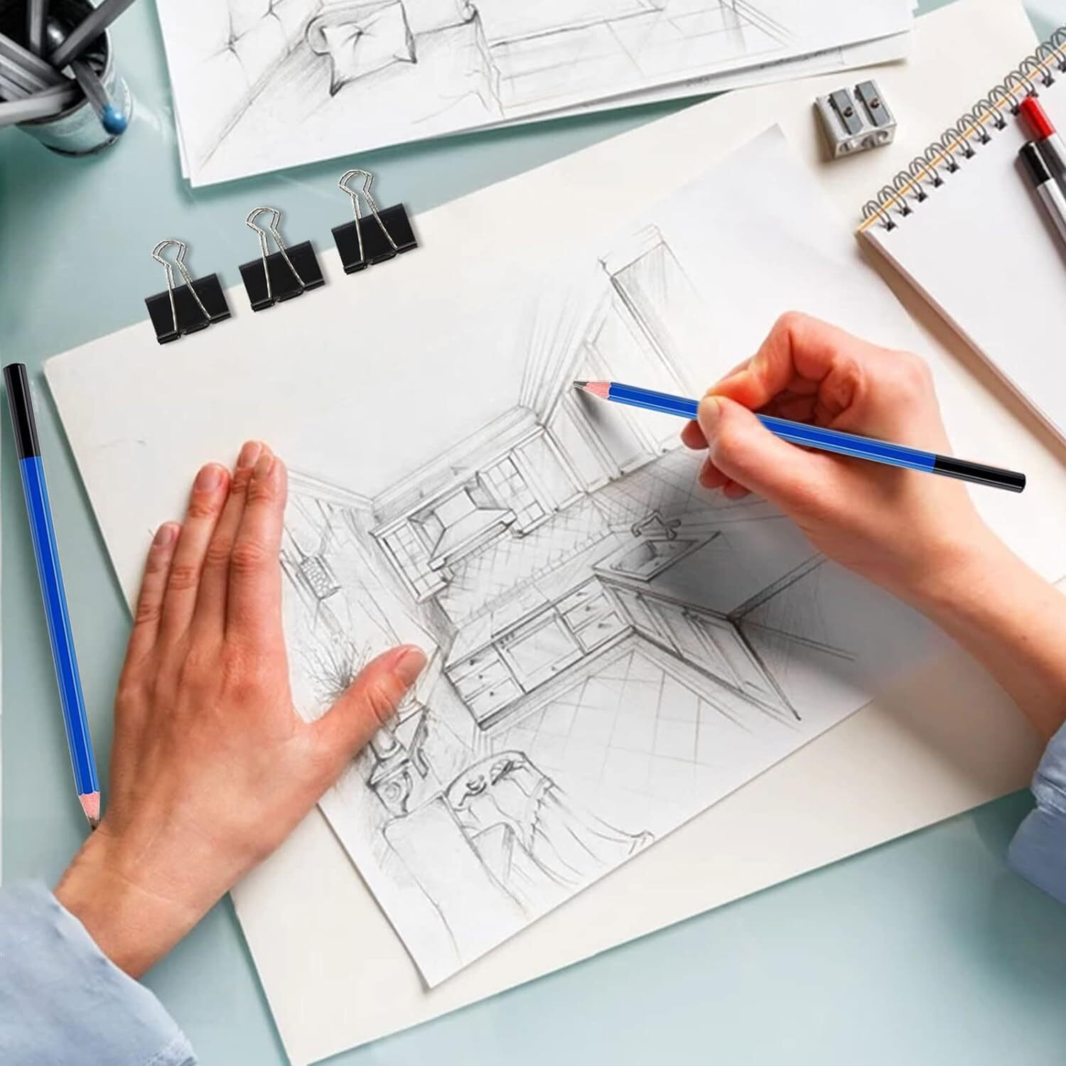 Corslet 36 Pc Art Sketching Kit Graphite Charcoal Drawing Pencil Set For Artist Kit Painting Shading Sketch Kit For Kids And Adults With Zipper Carry Case (35 Pcs)