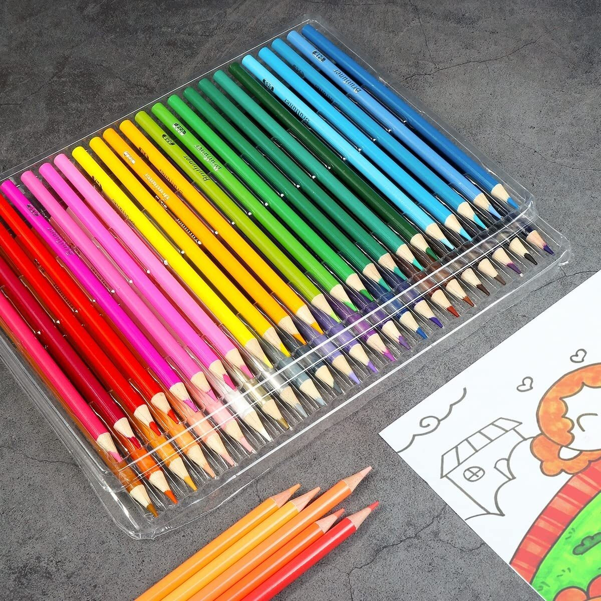 Corslet Set Of 60 Pcs - 48 Pc Pencil Colour Set &12 Pc Drawing Pencil Set Colour Pencil Set For Kids Artists Colour Pencils 48 Shades Oil-Based Professional Colored Pencils For Coloring And Sketching