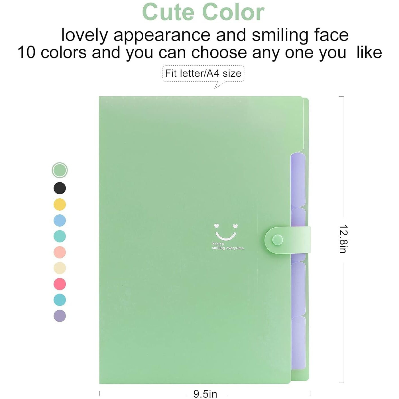 Corslet Expanding Folder 5-Pocket A4 & Letter Size Certificate Holder Bag  Portable Storage For School, Office & Home Supplies