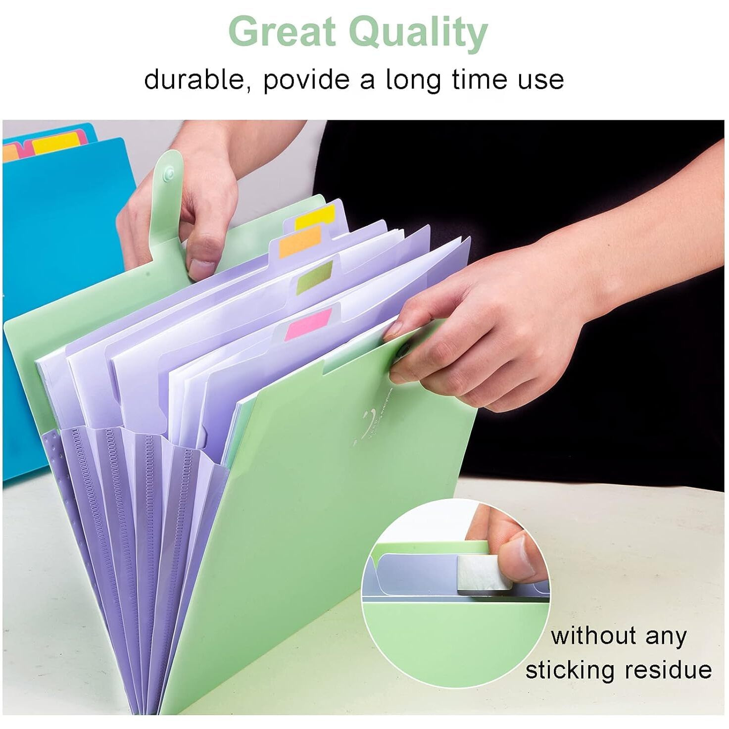 Corslet Expanding Folder 5-Pocket A4 & Letter Size Certificate Holder Bag  Portable Storage For School, Office & Home Supplies