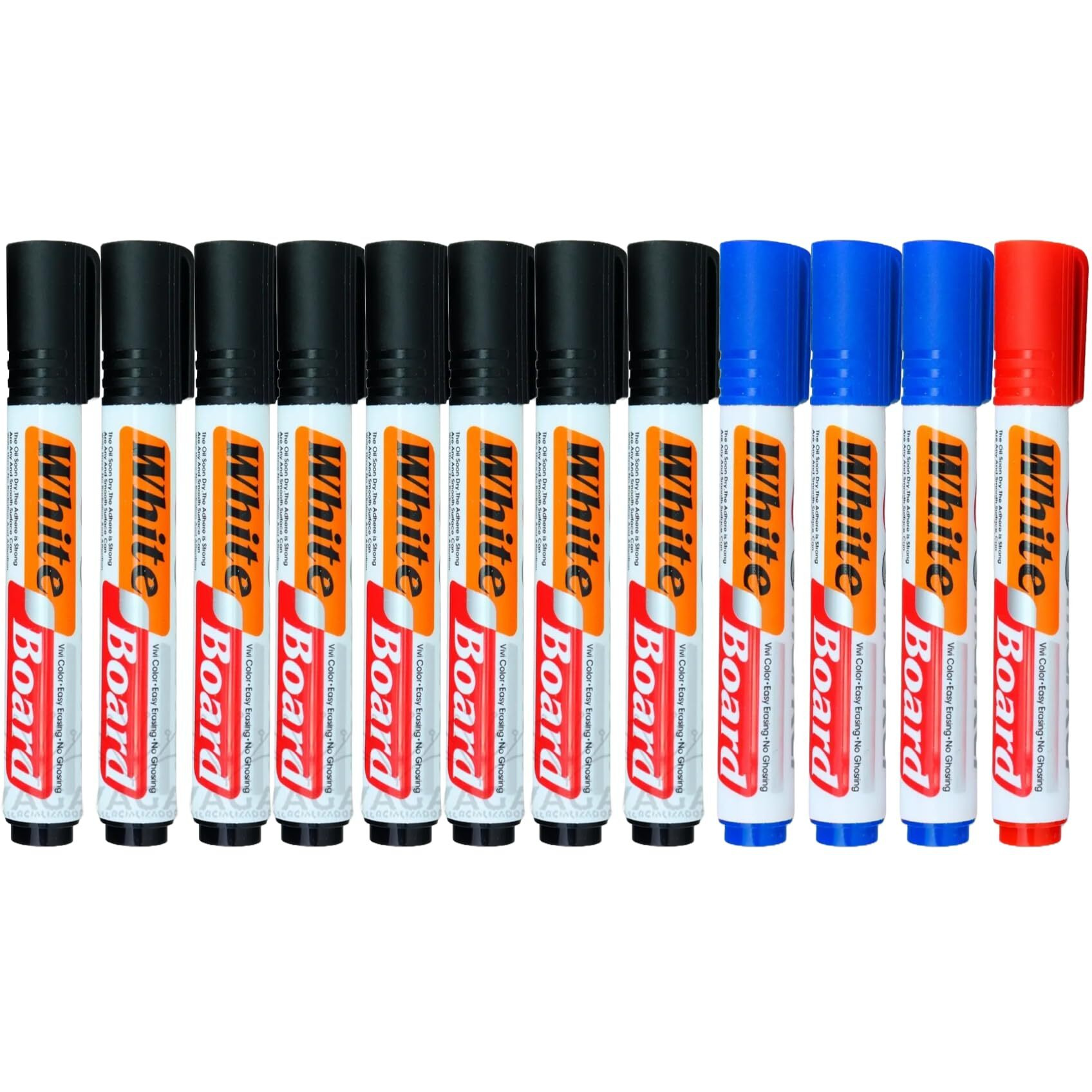 Corslet 12 Pcs Dry Erase Markers  Fine Tip Whiteboard Markers For Office, School & Home  Low-Odor Erasable Pens Set With 8 Black, 3 Blue & 1 Red  Smooth Writing Dry Wipe Markers