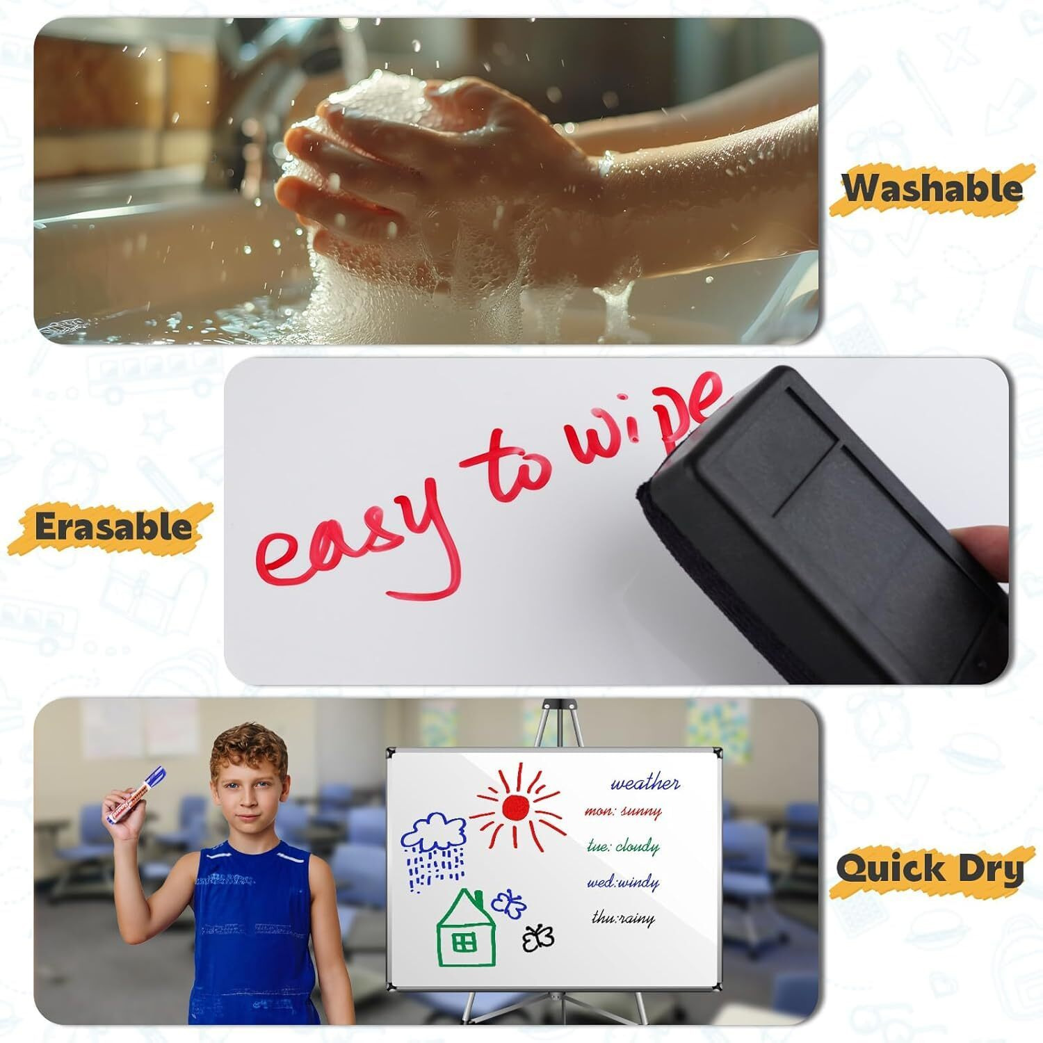 Corslet 12 Pcs Dry Erase Markers  Fine Tip Whiteboard Markers For Office, School & Home  Low-Odor Erasable Pens Set With 8 Black, 3 Blue & 1 Red  Smooth Writing Dry Wipe Markers