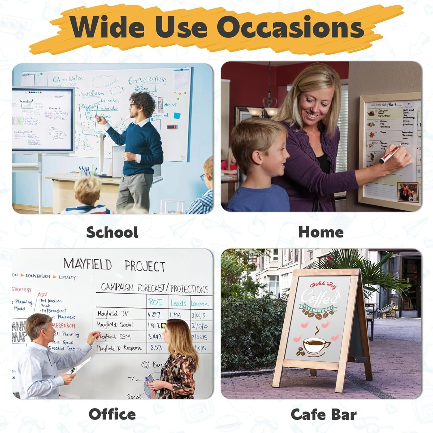 Corslet 12 Pcs Dry Erase Markers  Fine Tip Whiteboard Markers For Office, School & Home  Low-Odor Erasable Pens Set With 8 Black, 3 Blue & 1 Red  Smooth Writing Dry Wipe Markers