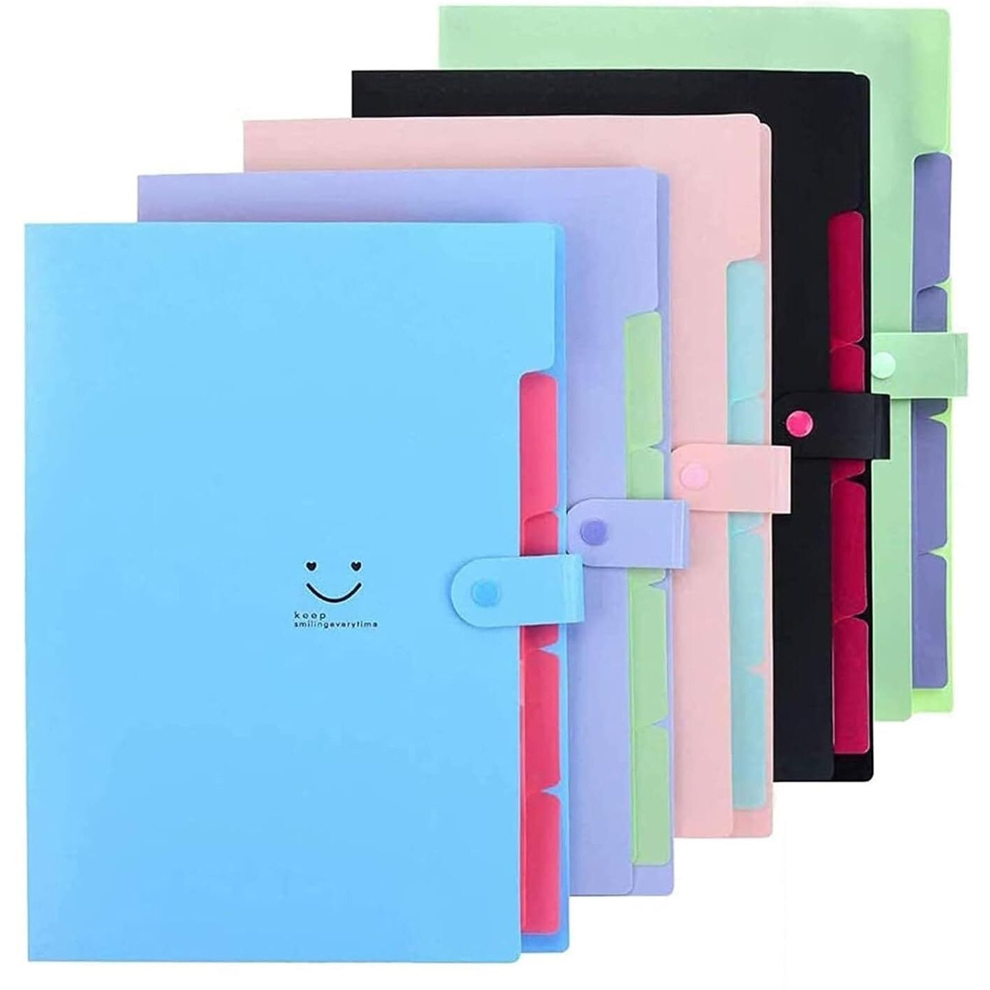 Corslet 5-Pocket Expanding File Folder - A4 Document Organizer, Multipurpose File Holder For Certificates, Personal Use