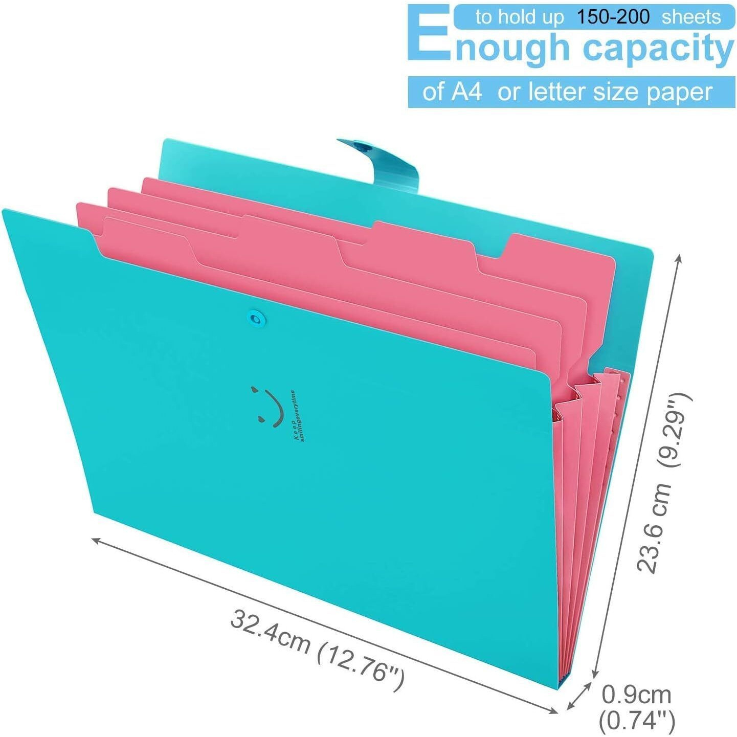 Corslet 5-Pocket Expanding File Folder - A4 Document Organizer, Multipurpose File Holder For Certificates, Personal Use