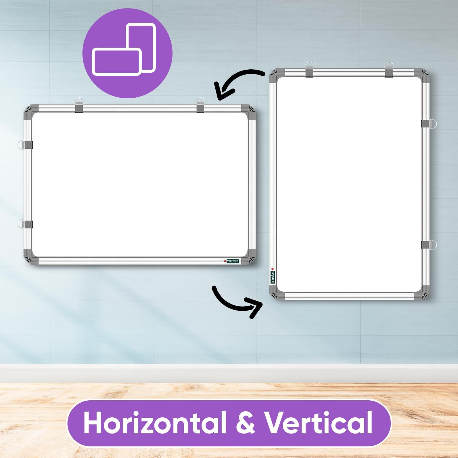 Yajnas 2X3 Feet Double-Sided Whiteboard & Chalkboard For Kids  Includes 2 Whiteboard Markers + 1 Duster (Set Of 4 Items)