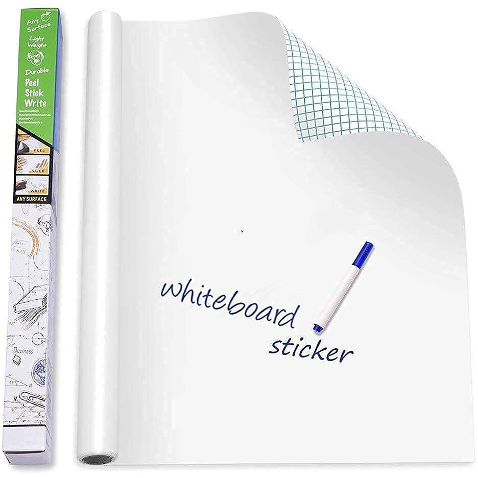 Yajnas 2X3 Feet Whiteboard Sticker For Kids, Home, School & Office, Self-Adhesive Removable, Waterproof White Board Sticker Perfect For Writing & Drawing On Smooth Surfaces - 2X3 Feet