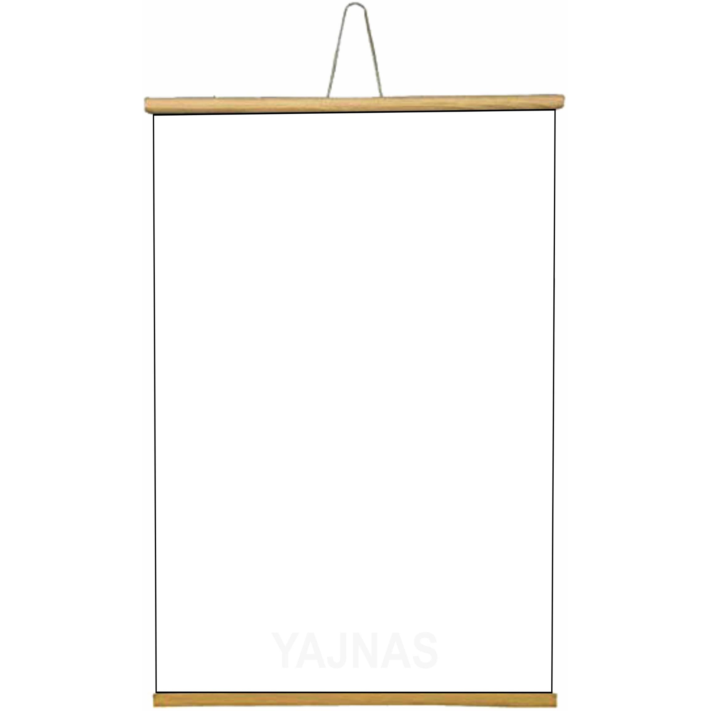 Yajnas Wall Hanging Non-Magnetic 1.5X2 Feet (18X24 Inch) White Roll-Up Board With 1 Premium Wooden Duster