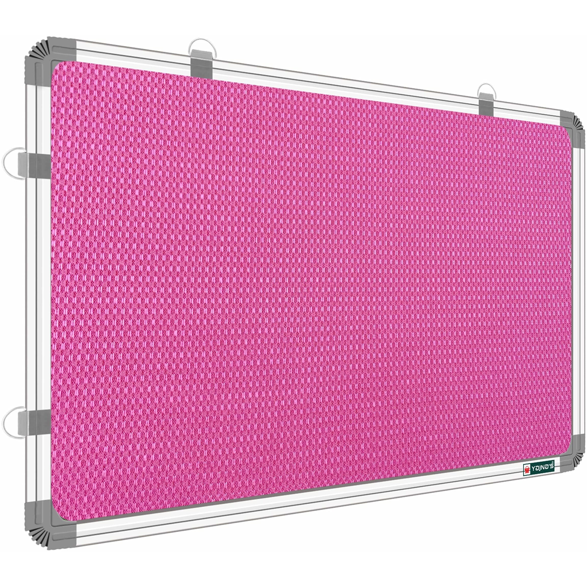 Yajnas 1.5X2 Feet Notice Premium Material Pin-Up Board/Pin-Up Board/Soft Board/Bulletin Board/Pin-Up Display Board For Office, School And Home, (Pink, Pack Of (1.5 X 2 Feet, Pink)