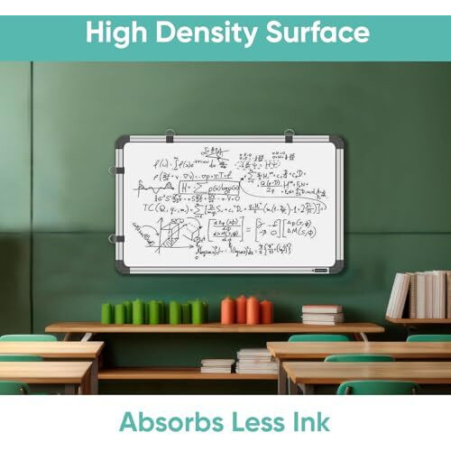 Yajnas Non-Magnetic 2X2 Ft Double Sided Whiteboard & Chalkboard Board With 1 Marker & 1 Duster - Set Of 3 Items