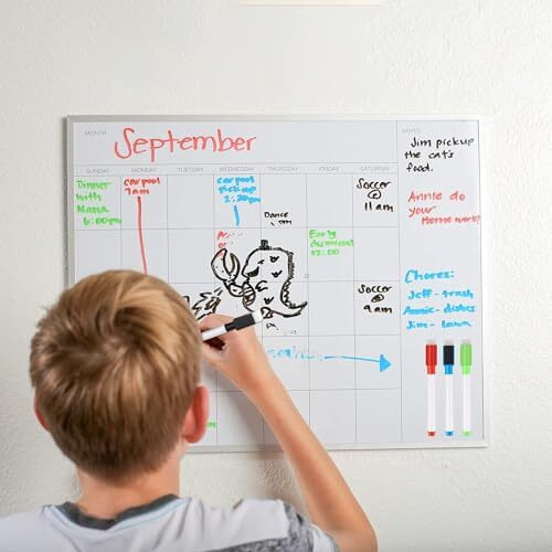 Yajnas 16 Pcs Whiteboard Marker Dry Erase Markers Fine Point Tip, 16 Black Colors White Board Markers, Dry Erase Marker With Eraser Cap, Low Odor Erase Markers For Kids Pen (All Black Color Ink)