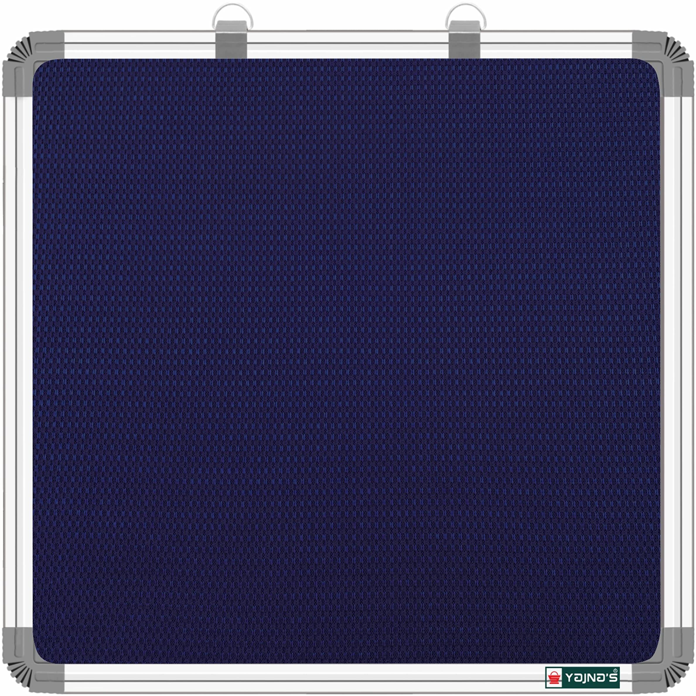 Yajnas 3X3 Feet Premium Material Blue Designed Notice Board/Soft Board/Bulletin Board/Pin-Up Display Board For Study Room, Office, School & Home Use