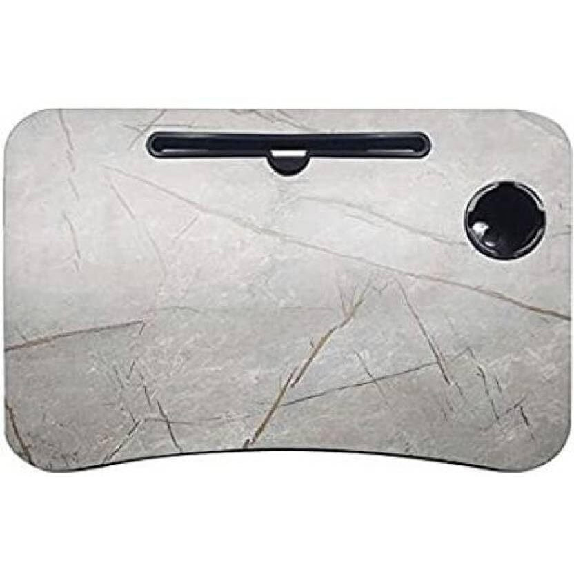 Yajnas Wooden Multipurpose Foldable Laptop Table With Cup & Tab Holder| Table Holder Study Table, Breakfast Table, Foldable And Portable Table| Color - Marble Light
