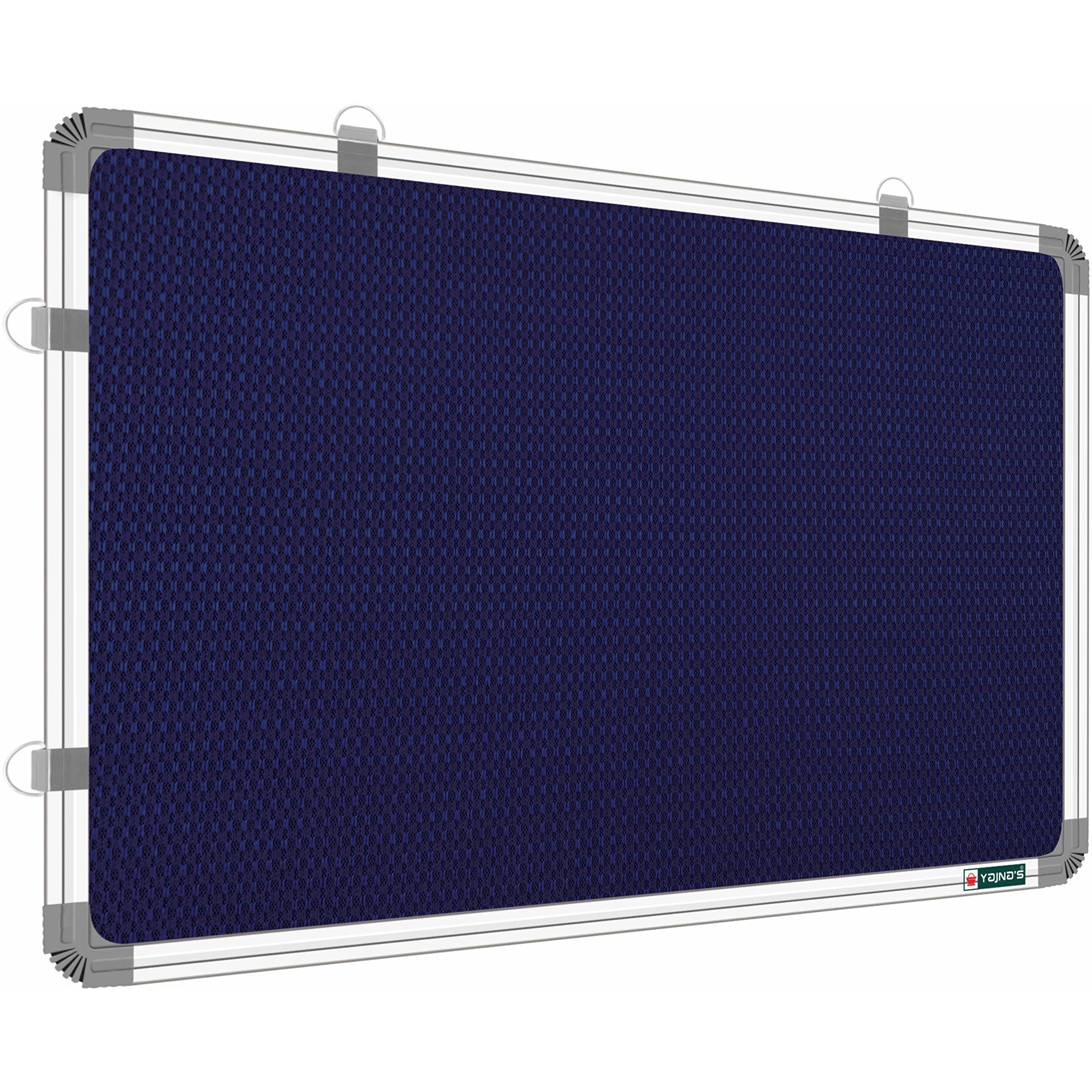 Yajnas 3 X 2 Feet Premium Material Notice Pin-Up Board/Pin-Up Board/Soft Board/Bulletin Board/Pin-Up Display Board For Office, Home & School Uses, (Blue, Pack Of 1)