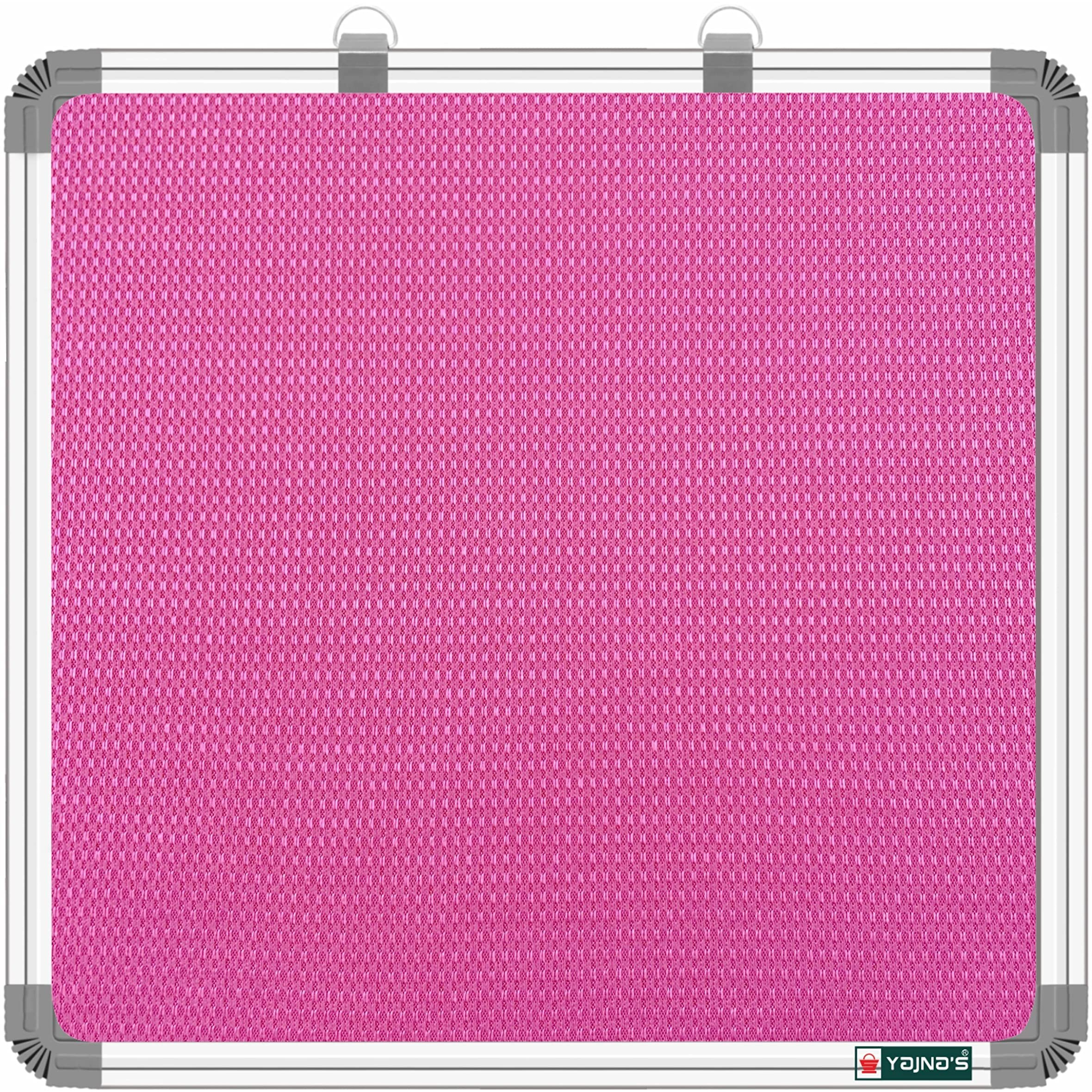 Yajnas Premium Material 58.5X58.5 Cm Pink Color Notice Board/Pin-Up Board/Soft Board/Bulletin Board/Pin-Up Display Board For Home, Office & School (Pink, 58.5X58.5 Centimeter)