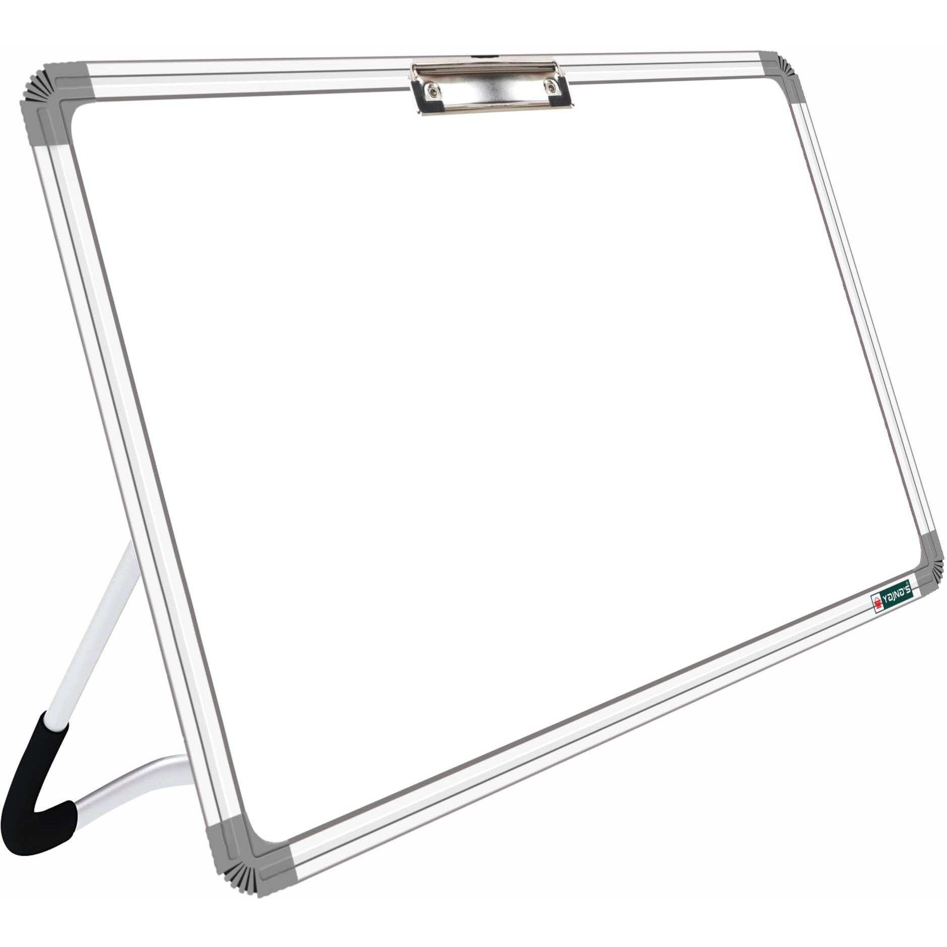 Yajnas Porcelain White Board Desktop 1X1.5 Feet Whiteboard With Stand | Desktop Whiteboard | Standing Whiteboard With Paper Clip For Study, Memo, Daily Reminders, School And Office