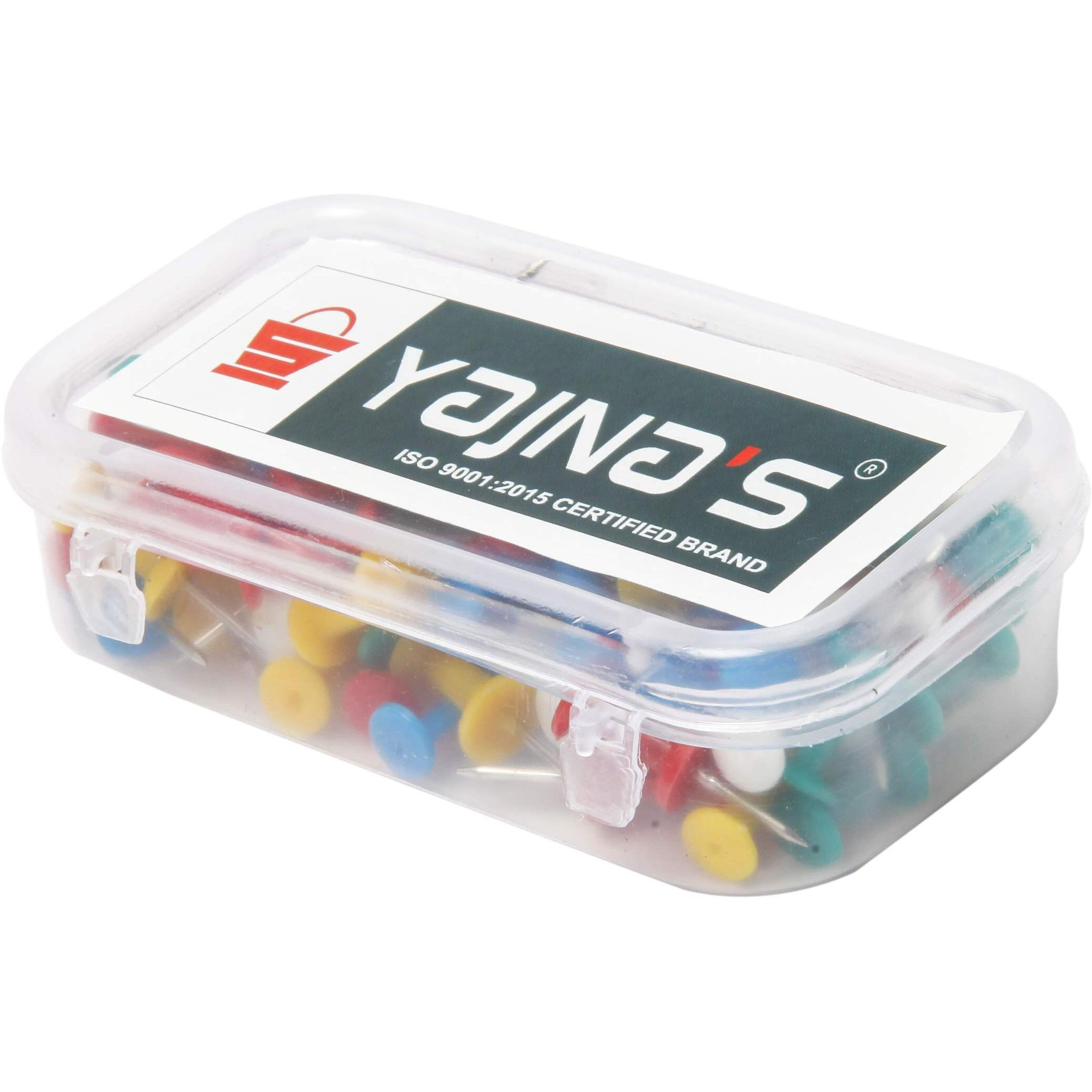 Yajnas 200 Multicolor Push Pins - Transparent Decorative Gem Pins For Notice, Soft, Display Boards Of Office, Home, School, Shop