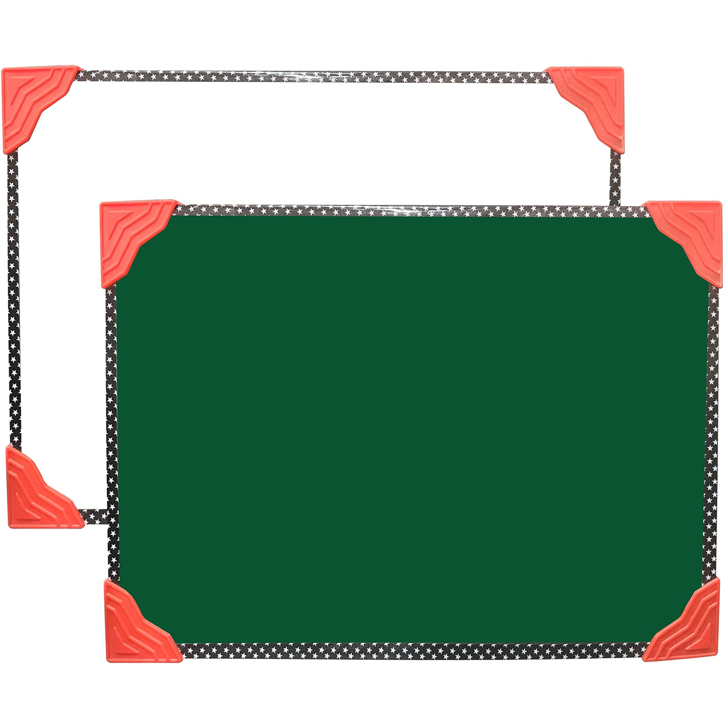 Yajnas Non Magnetic 8 Inch X 11 Inch Double Sided White Board And Chalk Board Both Side Writing Boards, One Side White Surface And Reverse Side Green Surface (8X11 Inches (Pack Of 2)