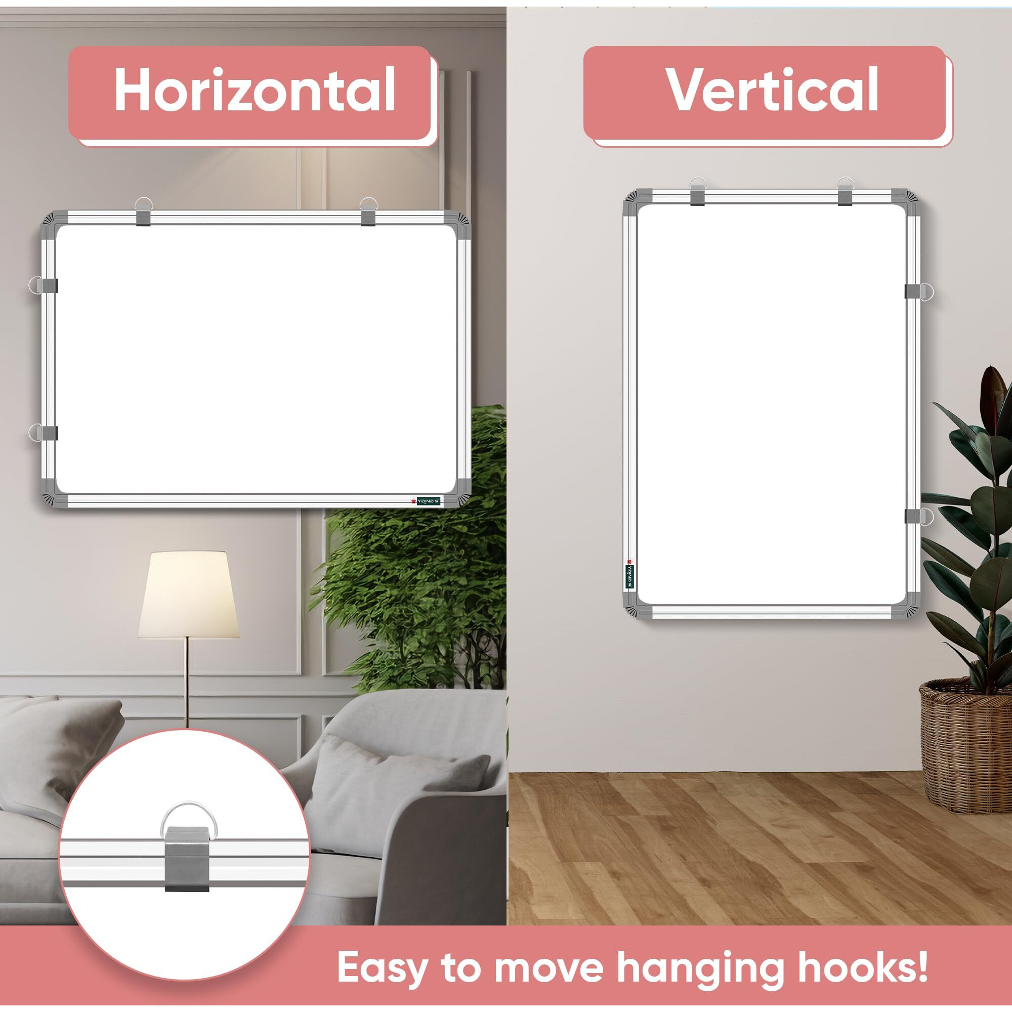 Yajnas Aluminium White Board 3 Feet X4 Feet Non Magnetic Double Sided | Front Side Whiteboard And Back Side Chalk Board, 1 Duster, 1 Markers & 1 Scale For School & Office - Pack Of 4 Items