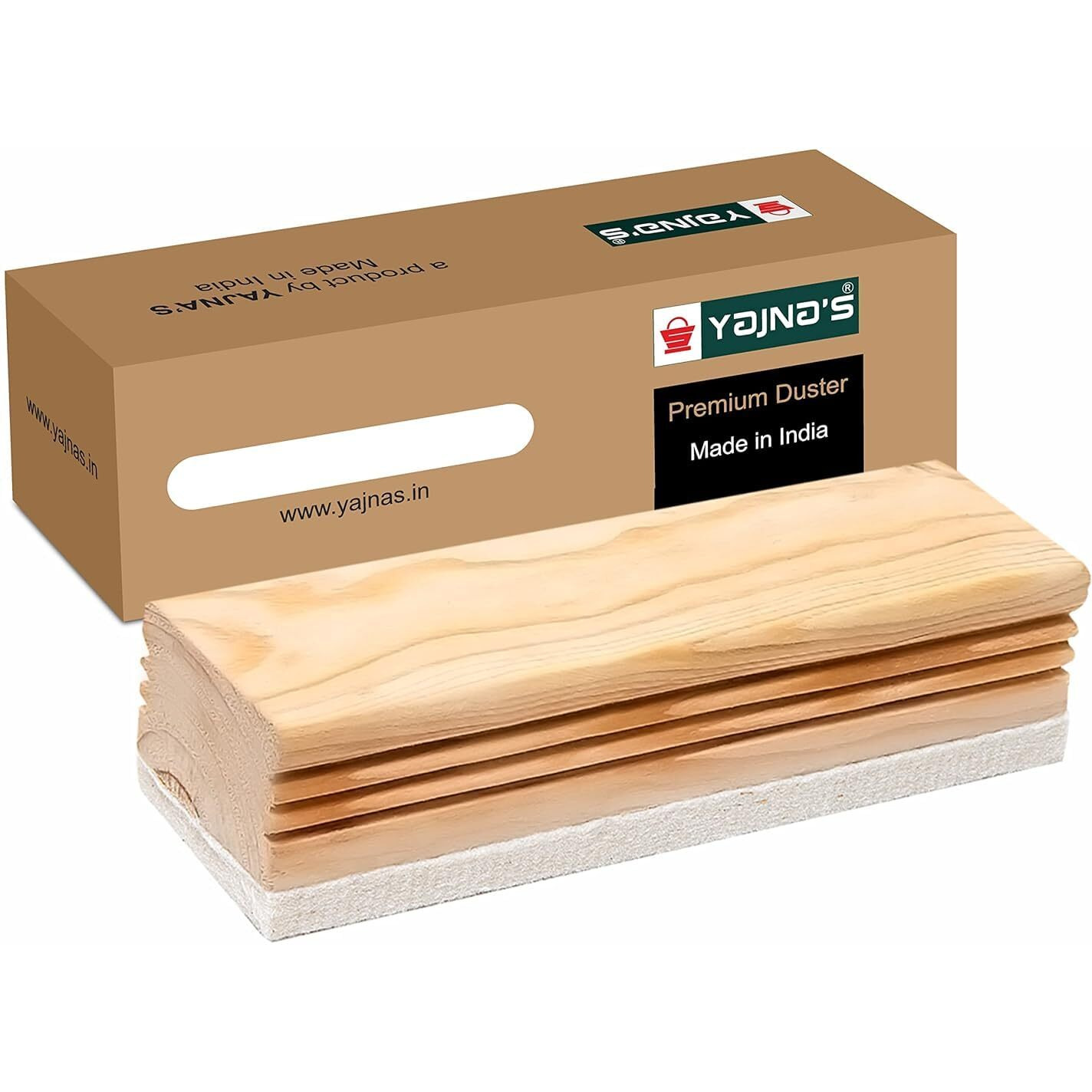 Yajnas Premium Non Magnetic Wooden White Board Duster | Black Board Wooden Duster Whiteboard Eraser For Erasing White Board Marker Or Chalk Board Writing (Duster + 10 Black Markers)