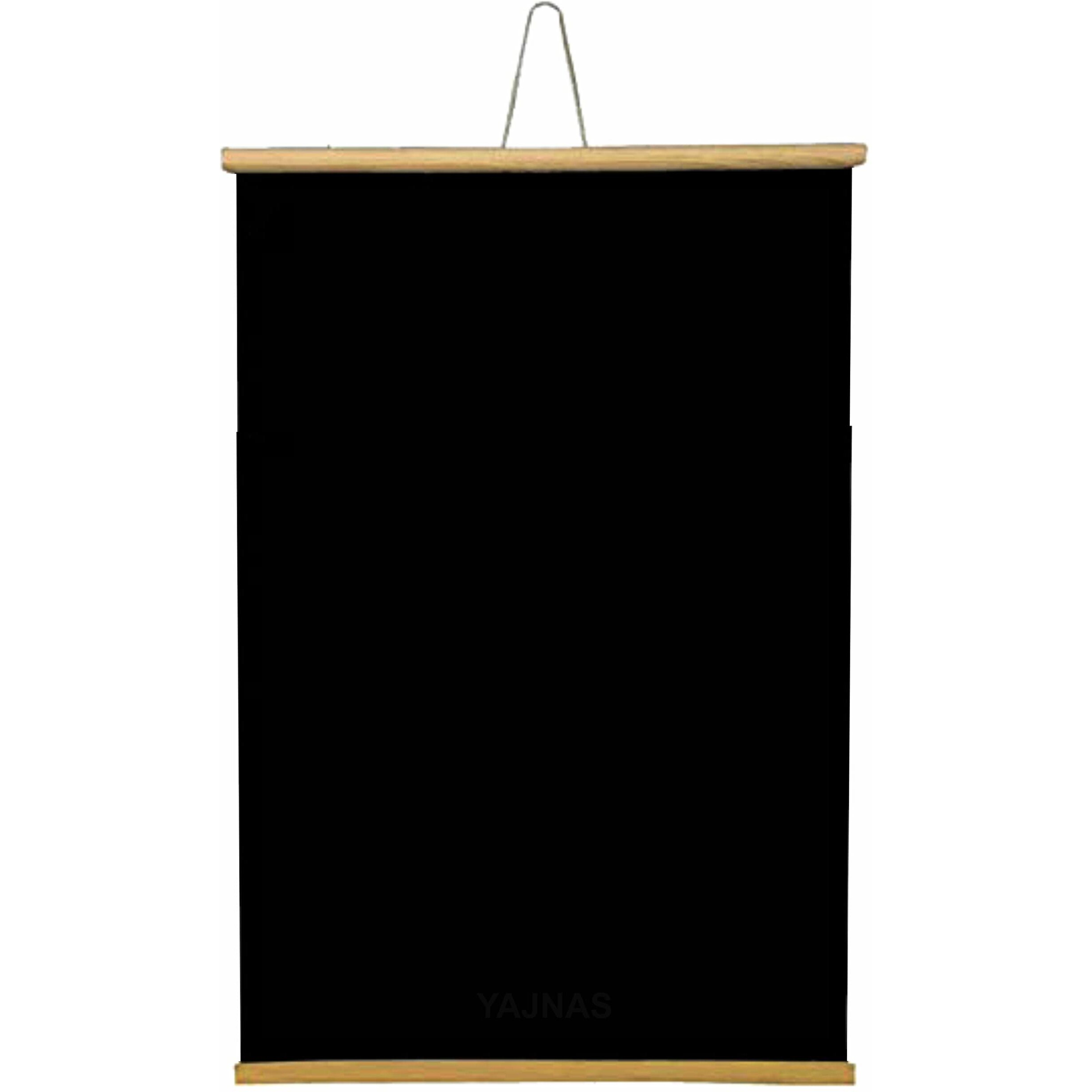 Yajnas 2X3 Feets (24X36 Inchs) Wall Hanging Non-Magnetic Black Roll Up Board With 1 Premium Wooden Duster Combo