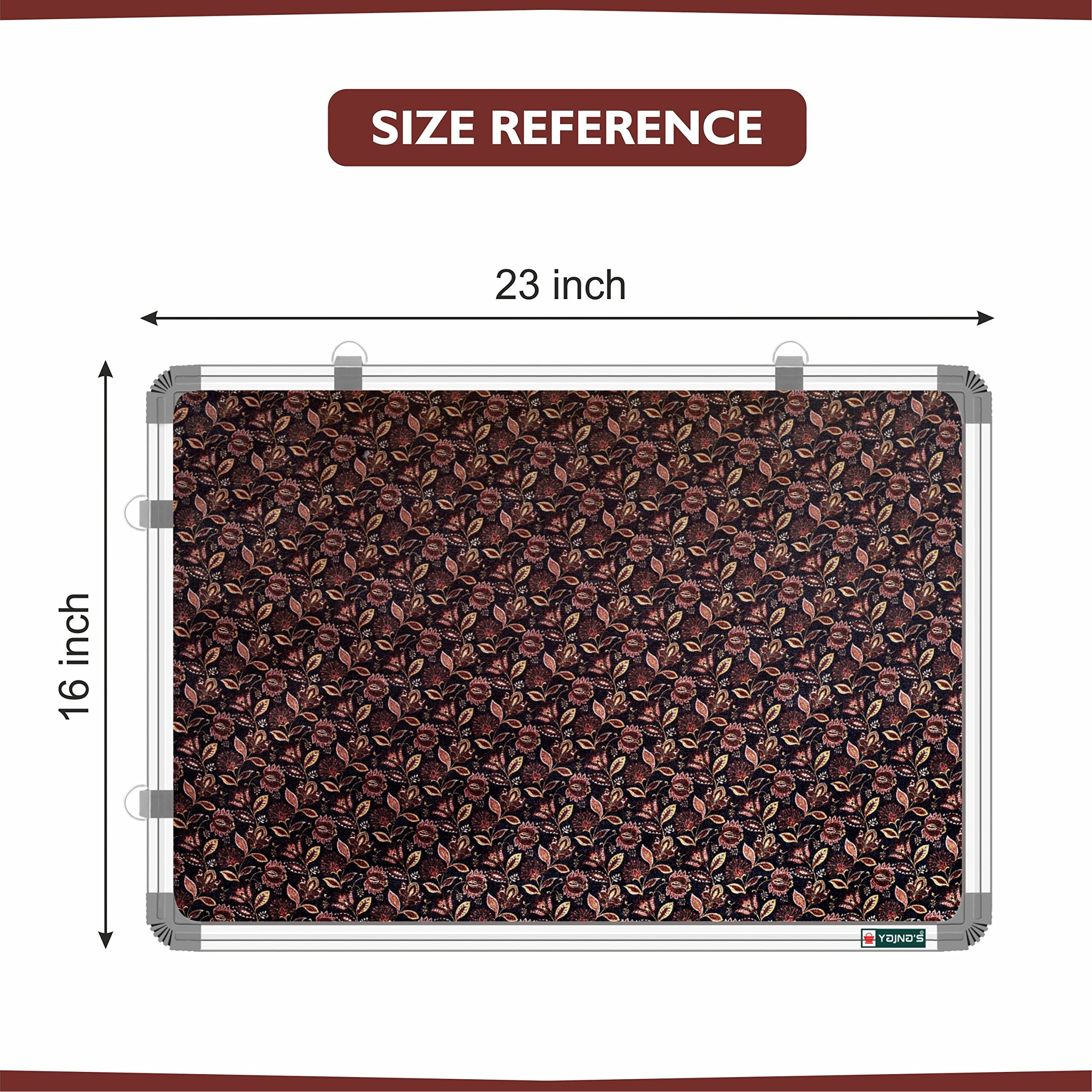 Yajnas 16X23 Inch Premium Material Lotus Leaf Designed Notice Board/Soft Board/Bulletin Board/Pin-Up Display Board For Study Room, Office, School & Home Use