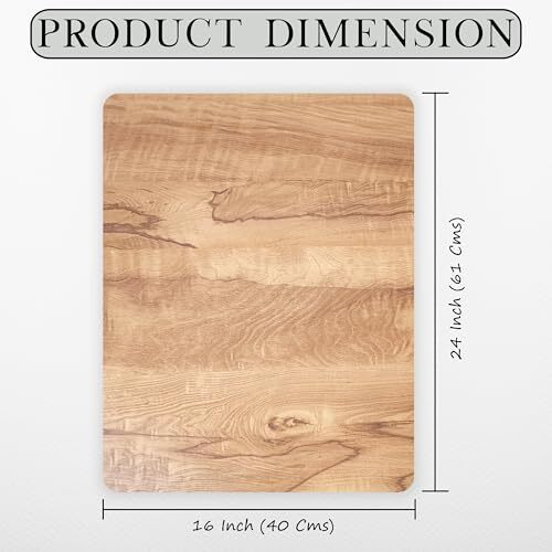 Eduway Multipurpose Wooden Drawing Board & Lap Board | Include 2 Clips For Holding Paper | Study Pad, Writing Pad For Keyboard & Laptop | Smooth Surface Plank For Students, Artists | Brown - 16X24