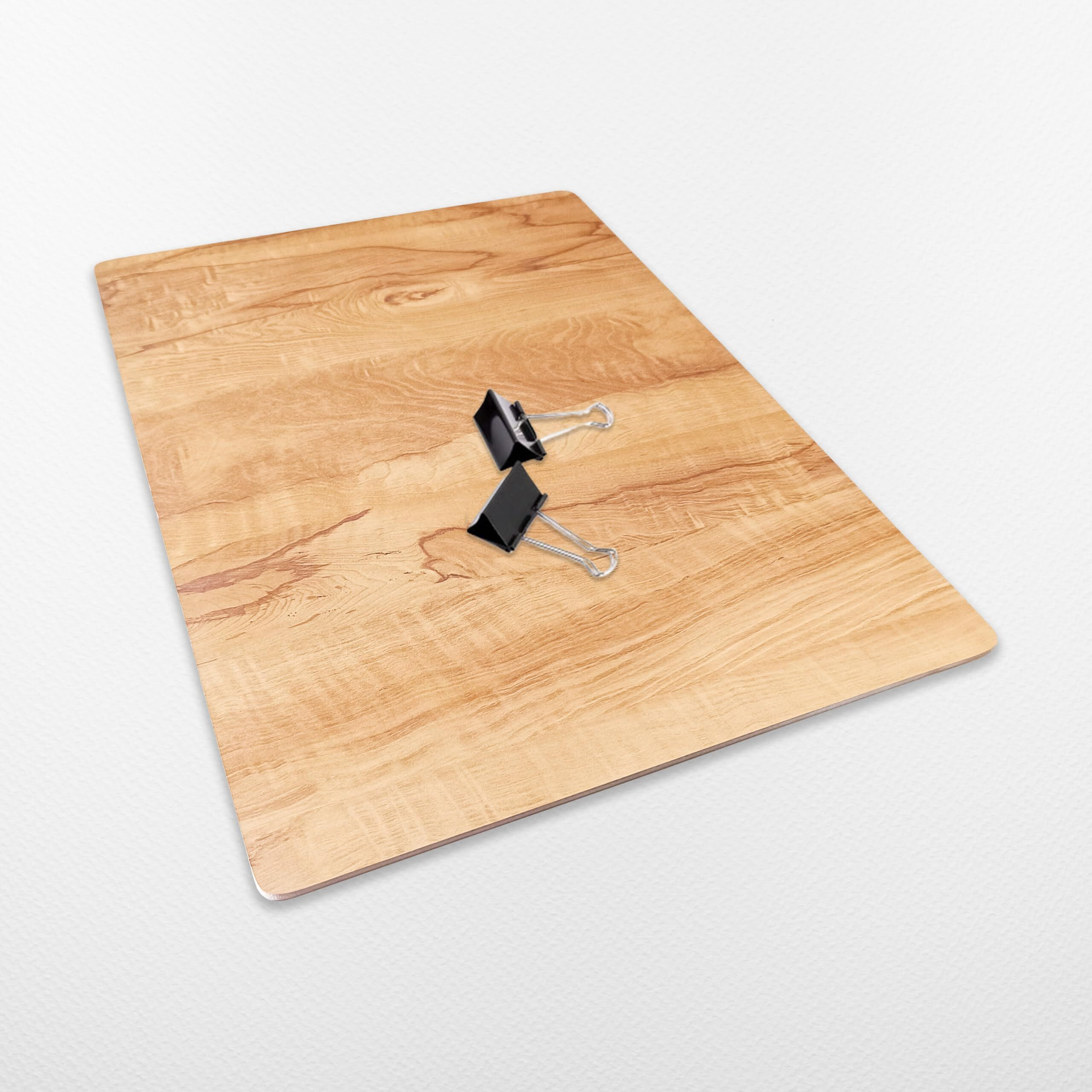 Eduway Multipurpose Wooden Lap Board & Drawing Board | Include 2 Clips For Holding Paper | Writing Pad, Study Pad For Laptop & Keyboard | Smooth Surface Plank For Artists & Students | Brown (14X19'')