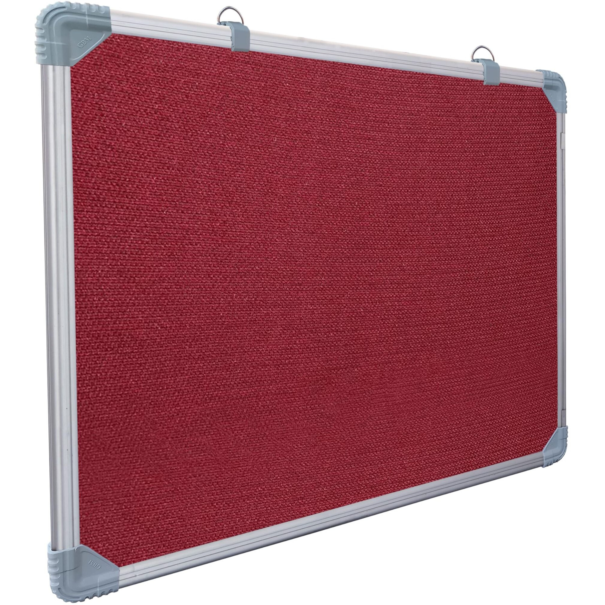 Eduway 2X2 Feet Notice Board/Pin Up Board/Bulletin Board/Display Board/Soft Board With High Resilience Foam Fabric For School, Office, Home With (20 Push-Up Pins), (Maroon- 59X59 Cms)'
