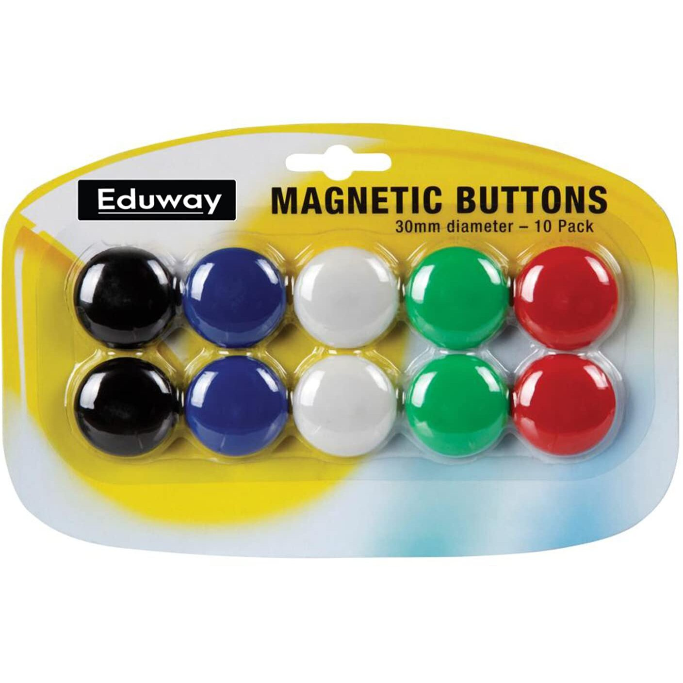 Eduway (Set Of 10) Colourful Magnet Buttons For Fridge,Magnetic Whiteboard | Stick Notes, Photos, Charts And More | Eduway Premium Accessories