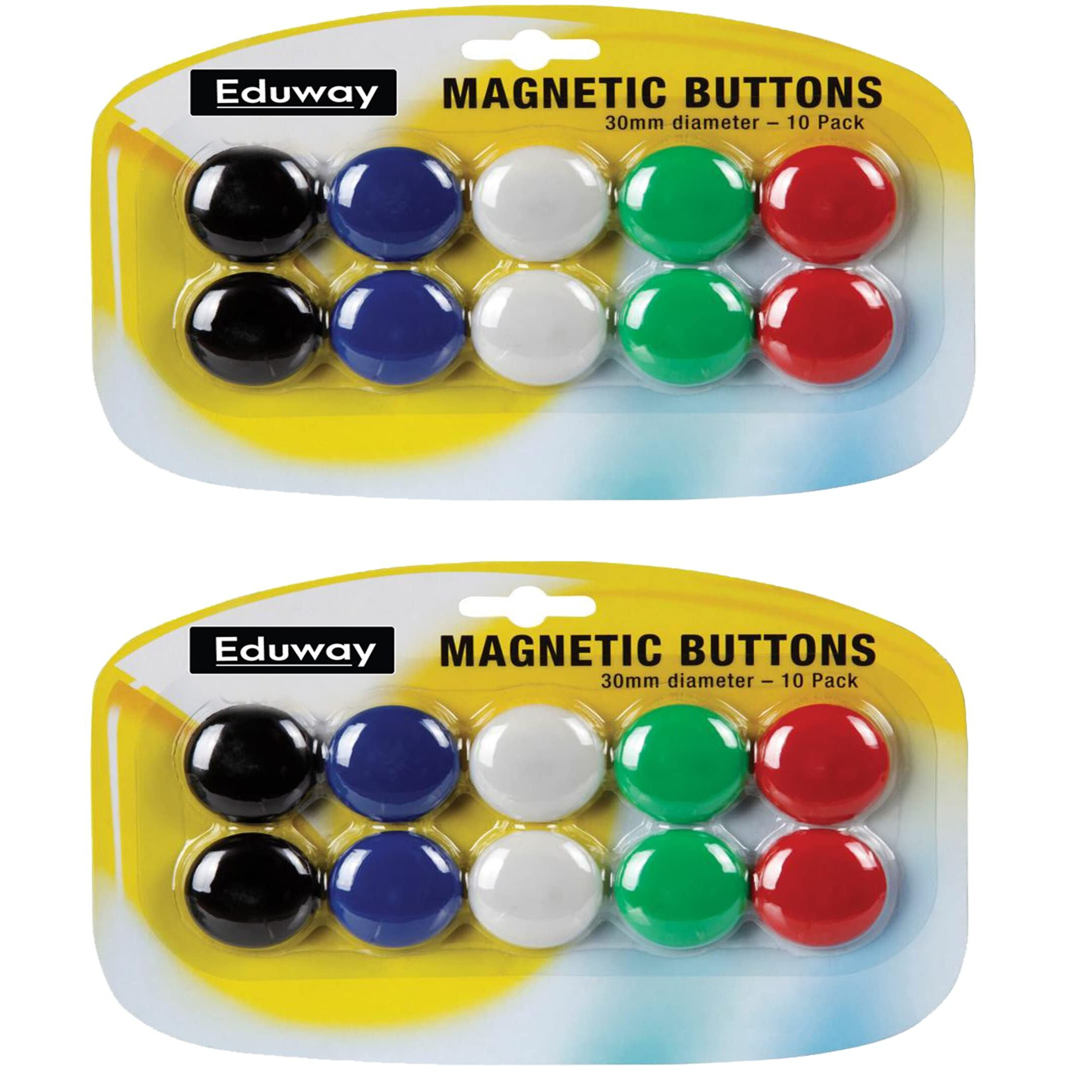 Eduway (Set Of 20) Colourful Magnet Buttons For Fridge, Magnetic Whiteboard | Stick Notes, Photos, Charts And More | Eduway Premium Accessories