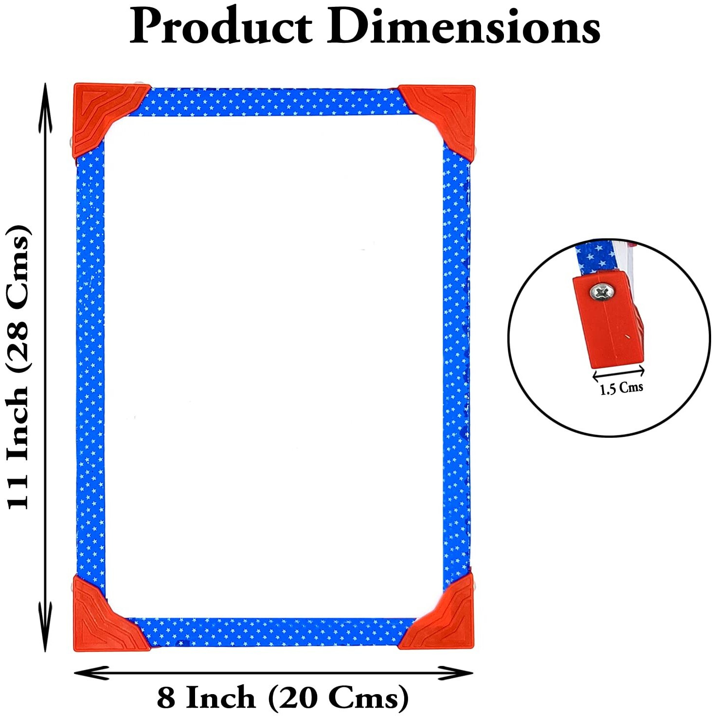Eduway 2 In 1 Learn Write 8X11 Inch Slate With Marker For Kids | Double Sided Front For Chalk & Reverse Dry Erase Board For Marker With Pvc Corners | Early Learning For 2 Years & Above (8X11 Inch)