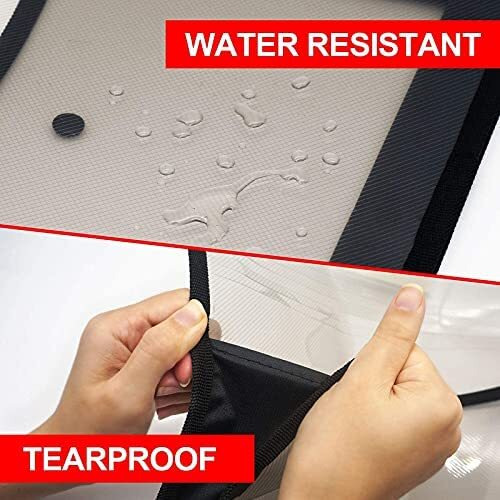 Fedus Document Holder Envelope Folder,File Storage Bag With Snap Button Transparent Plastic File For A4 Paper Documents File Holder/Document Folder For Certificates Legal Documents Organizers,Pack 5 Black