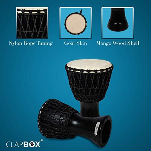 Clapbox Djembe - Mango Wood (10 Inches, Black)